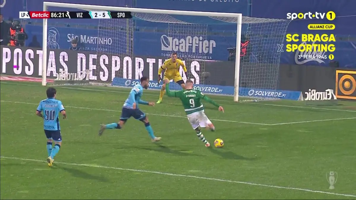 Imagem de contexto do artigo Gyokeres bisa no Vizela-Sporting. Veja o golo