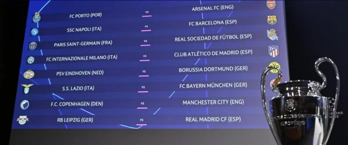 Imagem de contexto do artigo Champions: datas e horários de todos os jogos dos "oitavos"