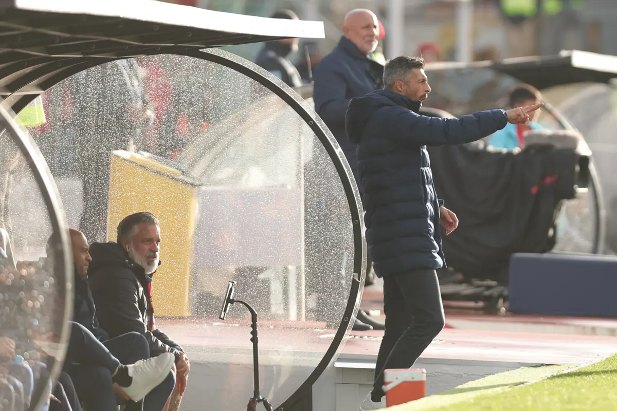 Moreno, treinador do Chaves (créditos: Miguel Pereira/Global Imagens)