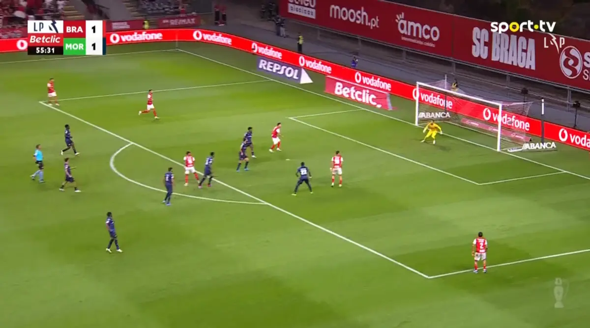 Imagem de contexto do artigo O golo de Zalazar que colocou o Braga de novo na frente do marcador