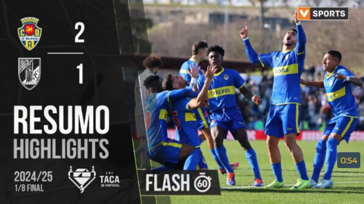 Imagem de contexto do artigo Fez-se história na Taça de Portugal: veja o resumo do Elvas-V. Guimarães