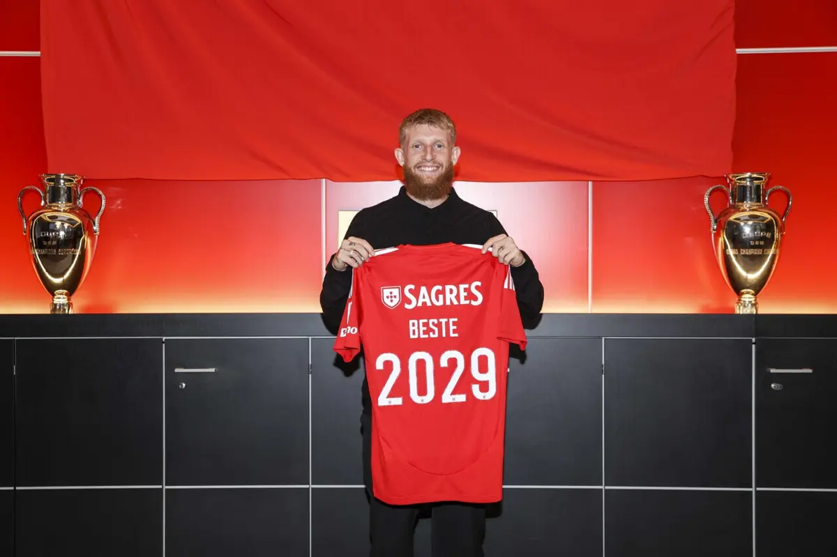 Imagem de contexto do artigo Beste explica razão para escolher o Benfica: "Todos sonham..."