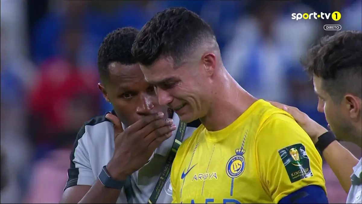 Imagem de contexto do artigo Cristiano Ronaldo chora inconsolável após perder a Taça do Rei da Arábia Saudita. Veja as imagens