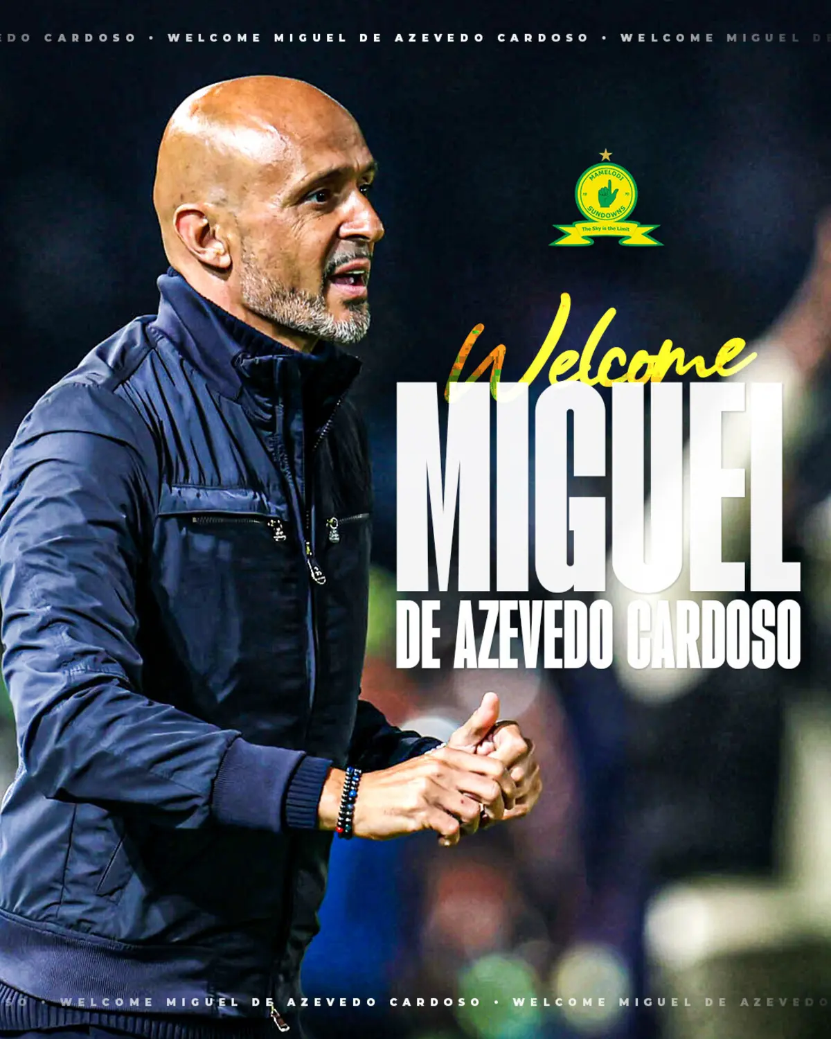 Imagem de contexto do artigo Miguel Cardoso assume o Mamelodi Sundowns e poderá ir ao Mundial de Clubes