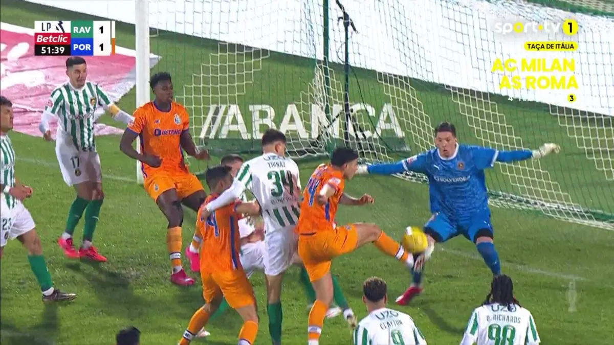 Imagem de contexto do artigo Rio Ave-FC Porto: Nehuén Pérez redime-se e empata o encontro