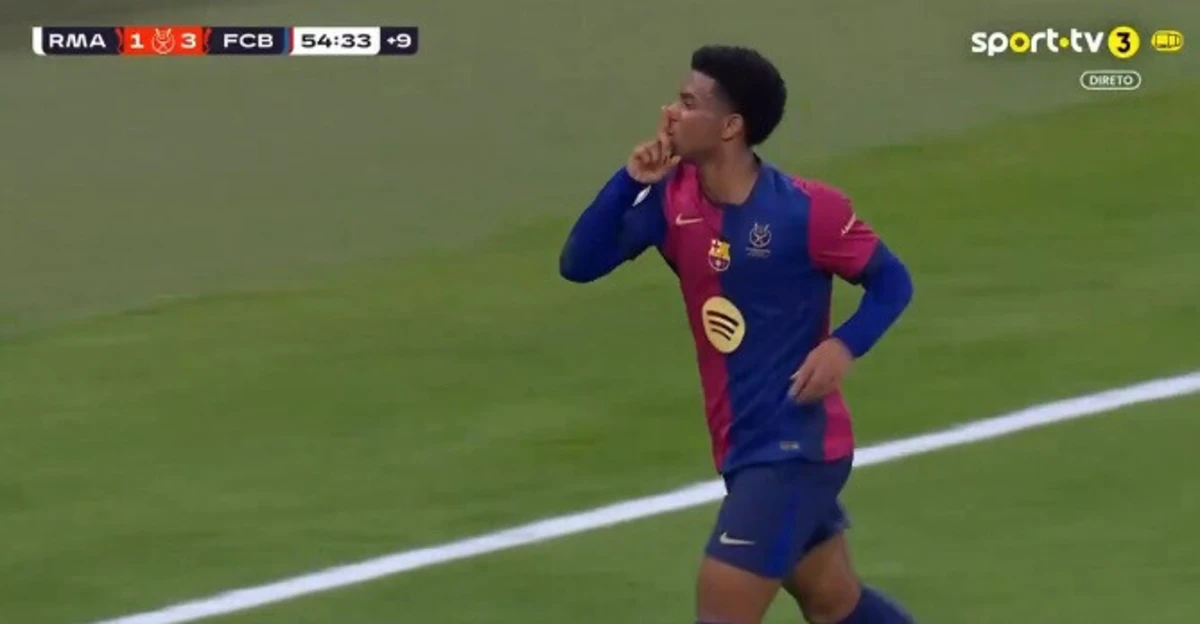 Imagem de contexto do artigo Barcelona goleia Real Madrid ao intervalo da final da Supertaça: os lances