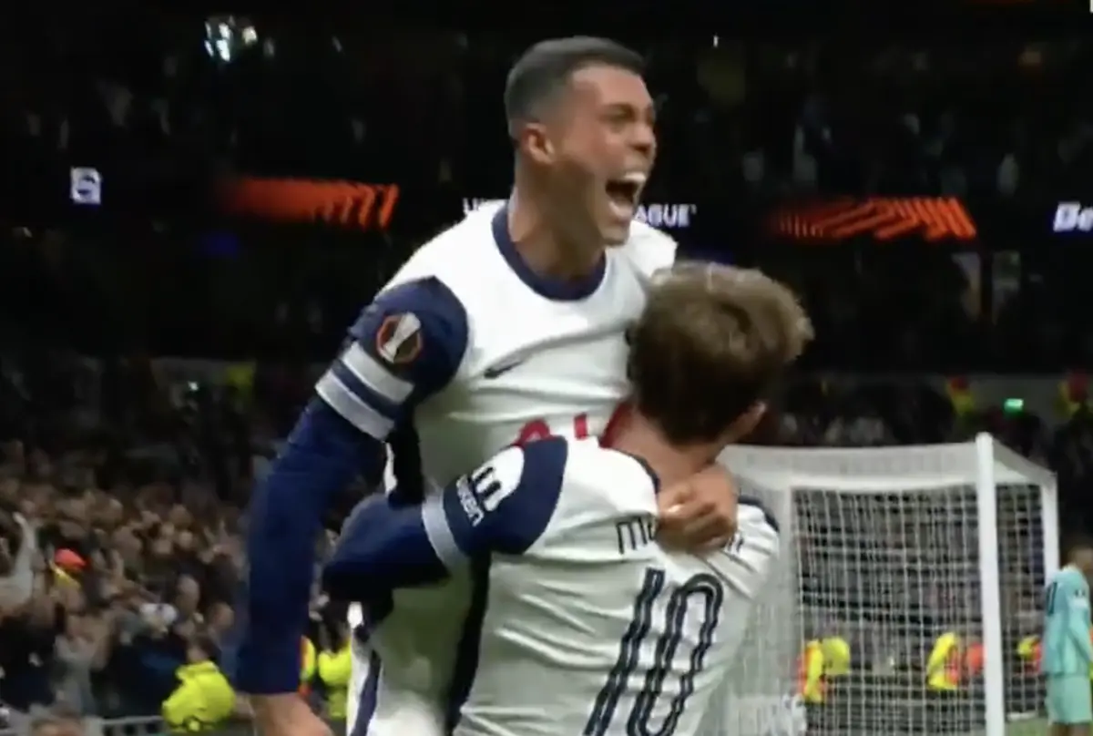 Imagem de contexto do artigo Pedro Porro deu empate ao Tottenham com golo de calcanhar. Ora veja