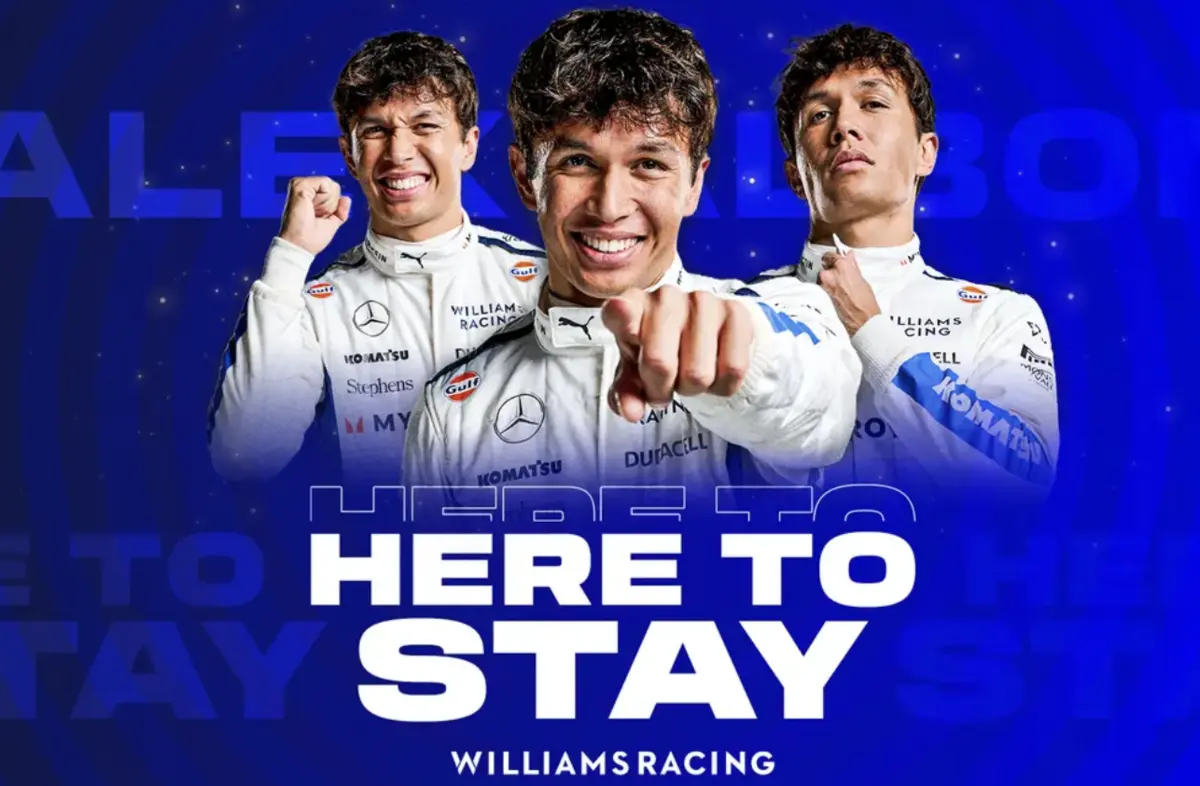 Imagem de contexto do artigo Fórmula 1: Alexander Albon prolonga contrato com a Williams