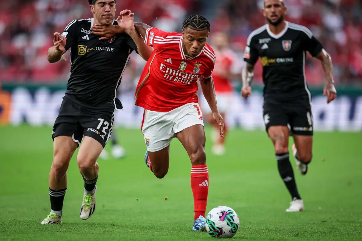 David Neres, jogador do Benfica (Fotografia: AFP)