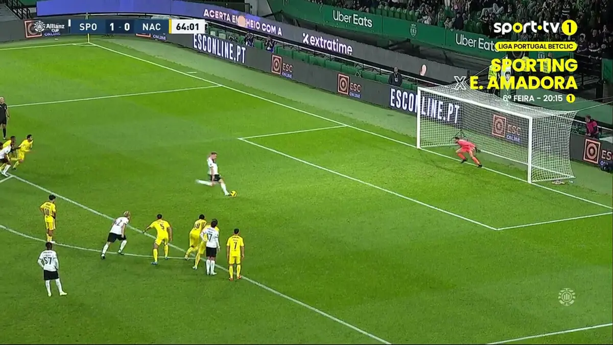 Imagem de contexto do artigo Sporting-Nacional: Gyokeres aumenta a vantagem. Veja o golo