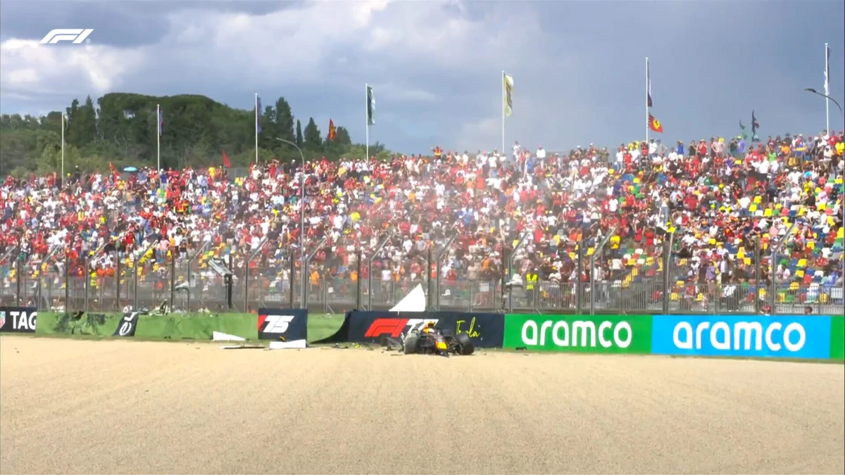 Imagem de contexto do artigo GP Ímola de Fórmula 1: Yuki Tsunoda despistou-se e carro ficou desfeito