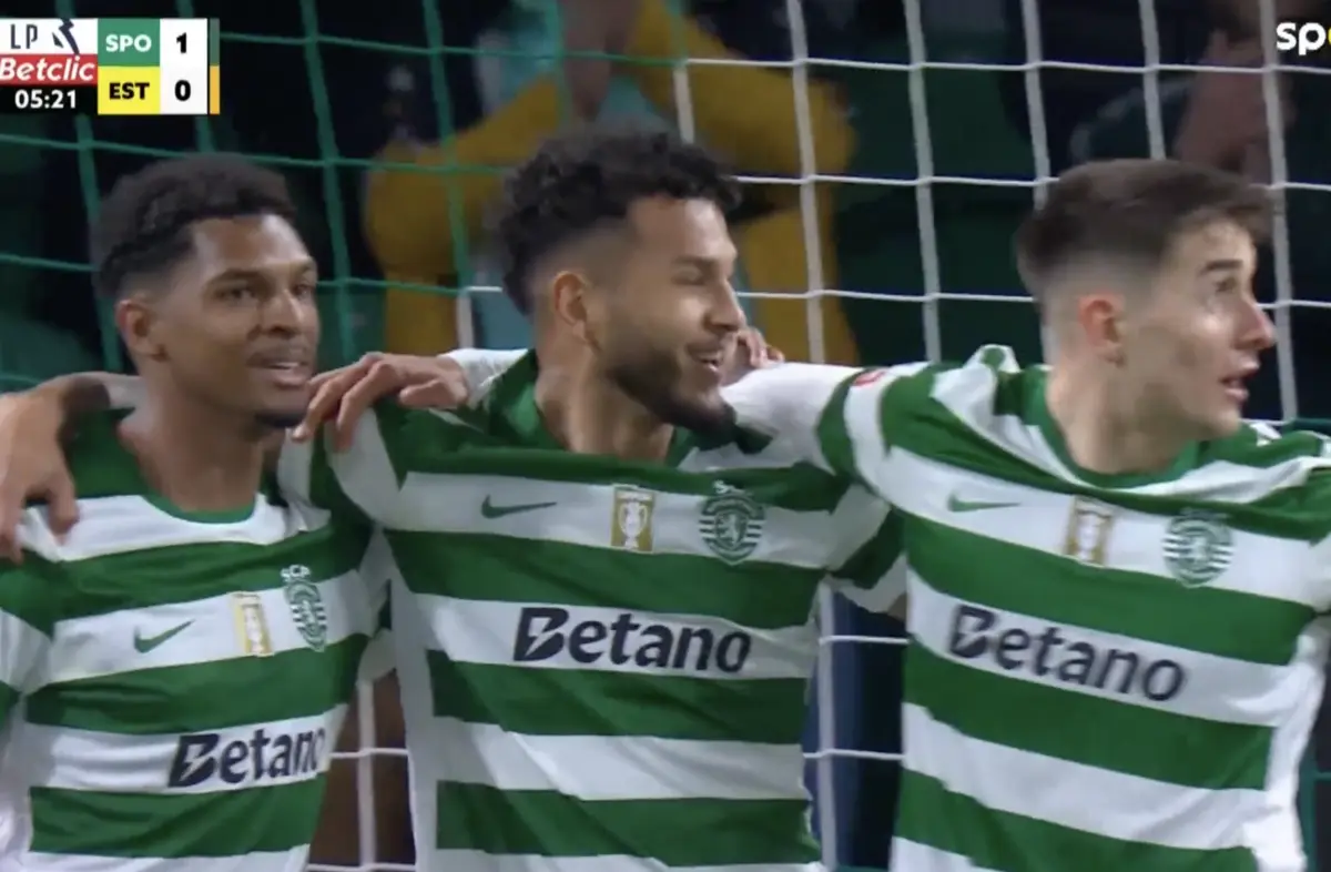 Imagem de contexto do artigo Luis Suárez bisa na primeira parte do Sporting-Estoril. Assista aos golos