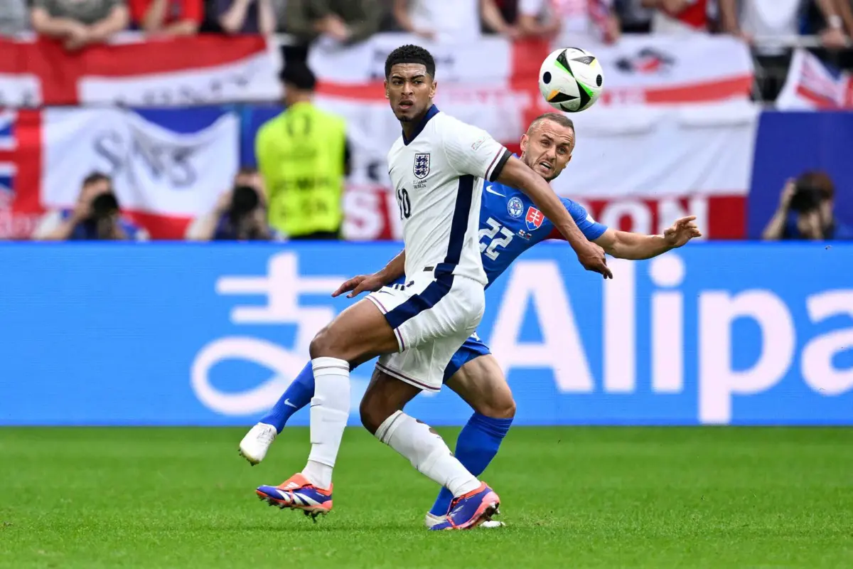 Imagem de contexto do artigo Inglaterra vence Eslováquia no prolongamento e está nos "quartos". Recorde o jogo