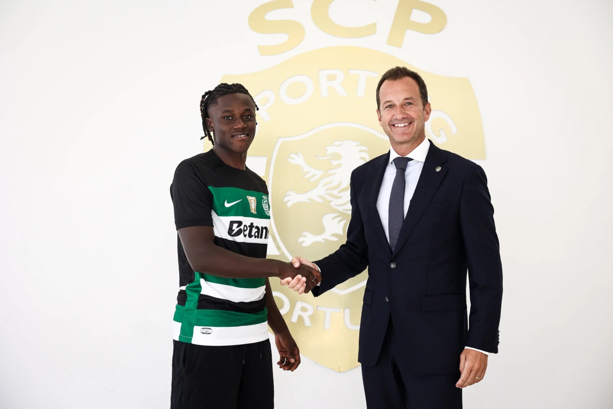 Geovany Quenda e Frederico Varandas (Créditos: Sporting CP)