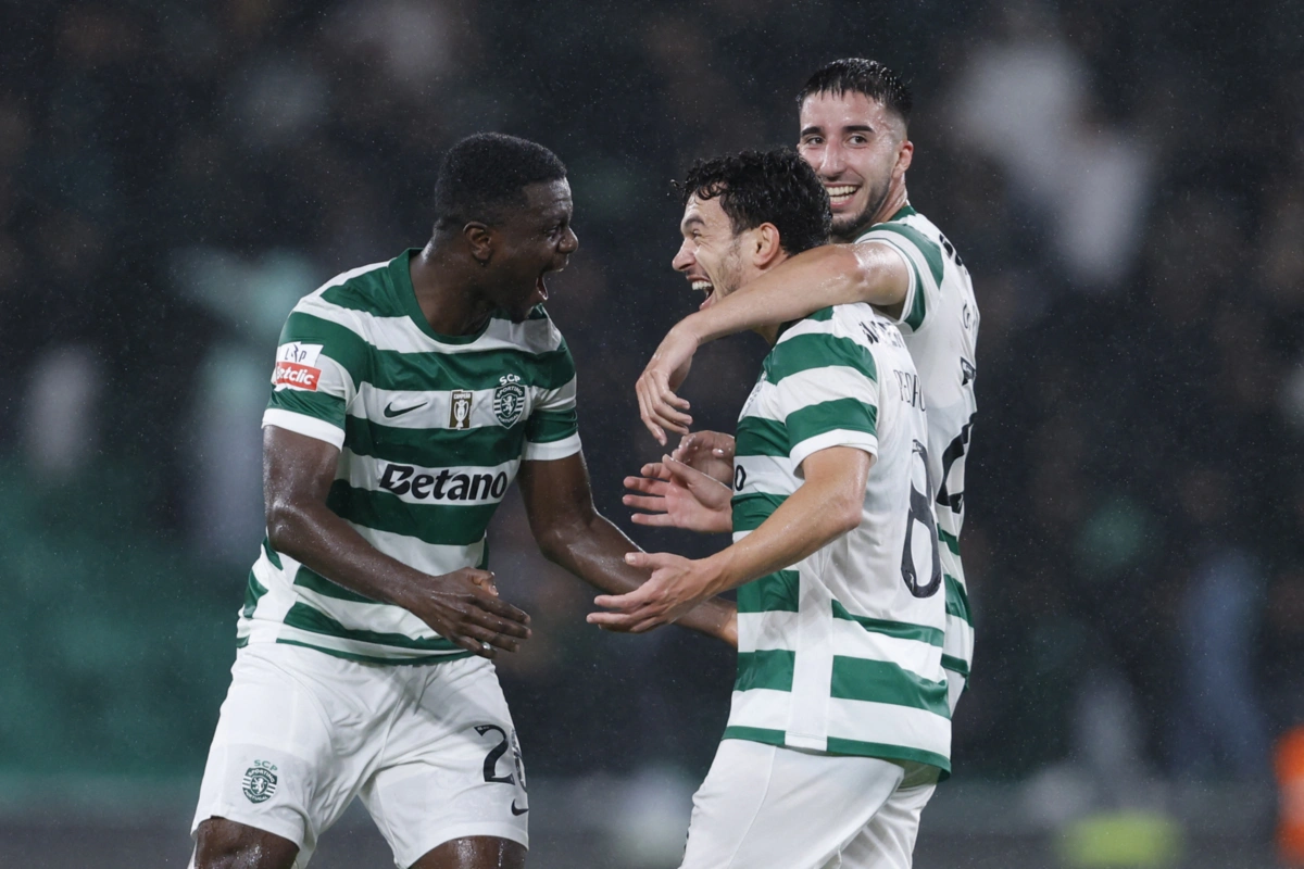 Diomande e Gonçalo Inácio celebram com Pote