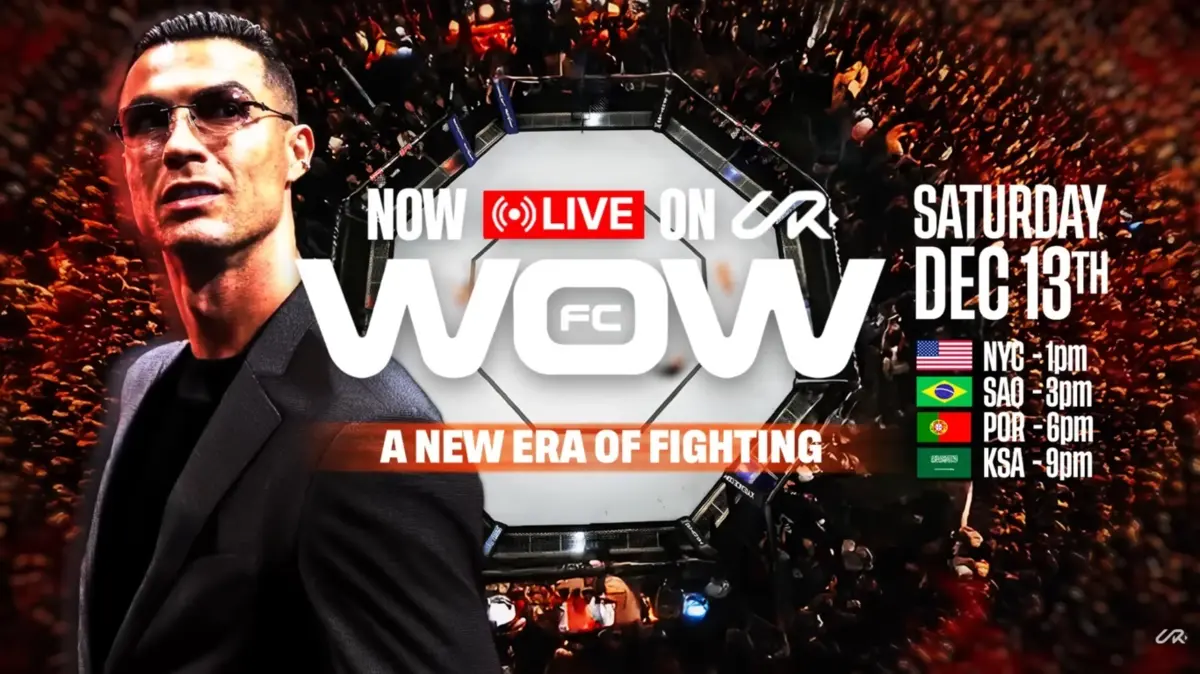 Imagem de contexto do artigo Canal de Youtube de Cristiano Ronaldo vai transmitir evento de MMA