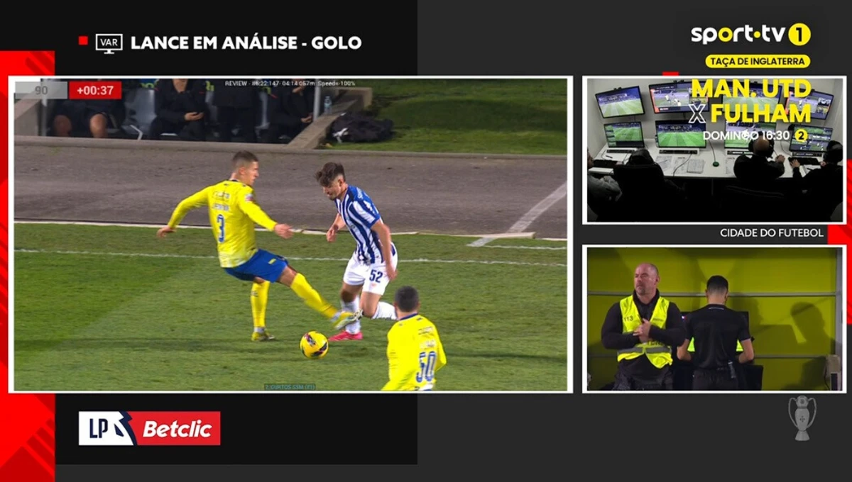 Imagem de contexto do artigo Golo do Arouca foi anulado por falta sobre Martim Fernandes: ora veja