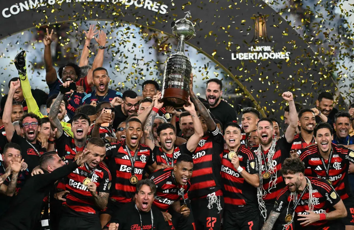 Imagem de contexto do artigo As imagens da festa do Flamengo após a conquista da Taça Libertadores