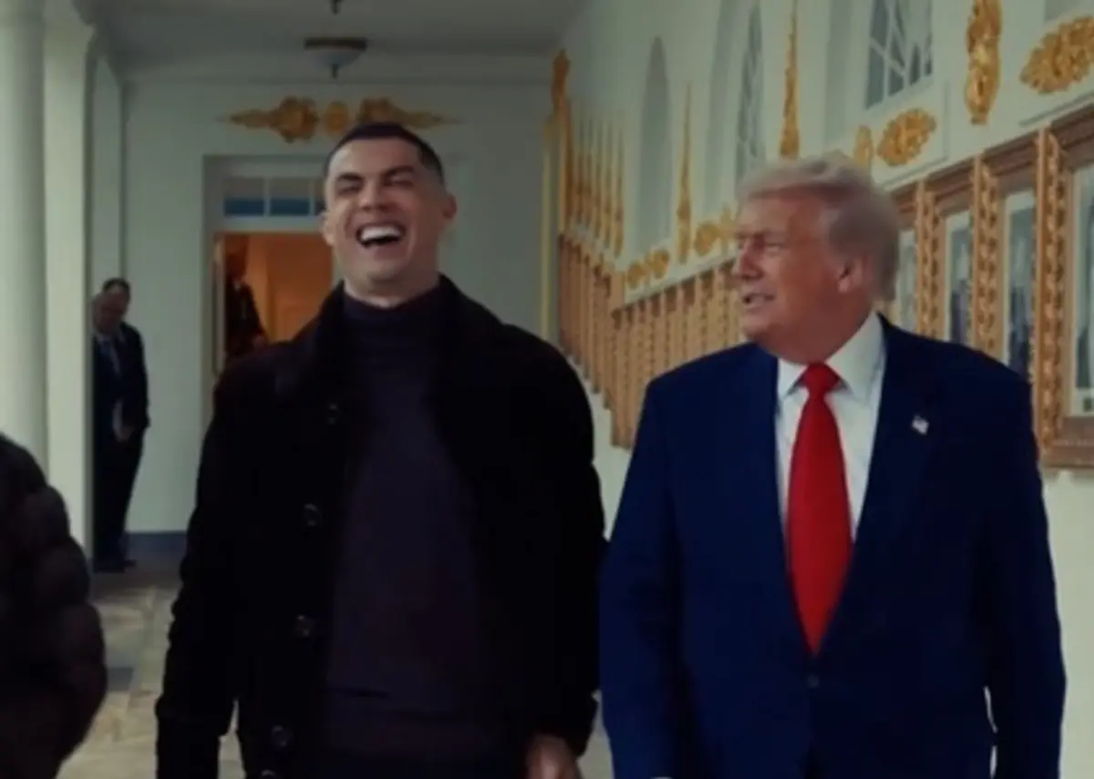 Cristiano Ronaldo e Donald Trump na Casa Branca