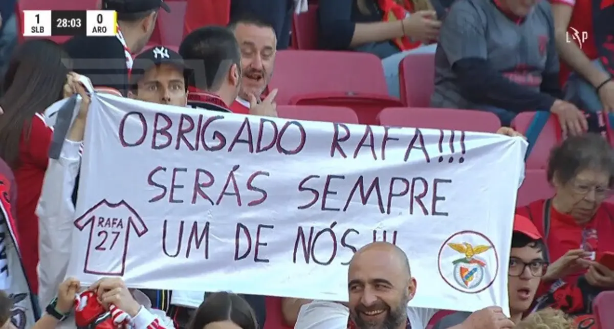 Mensagem de adepto para Rafa (créditos: Vsports)