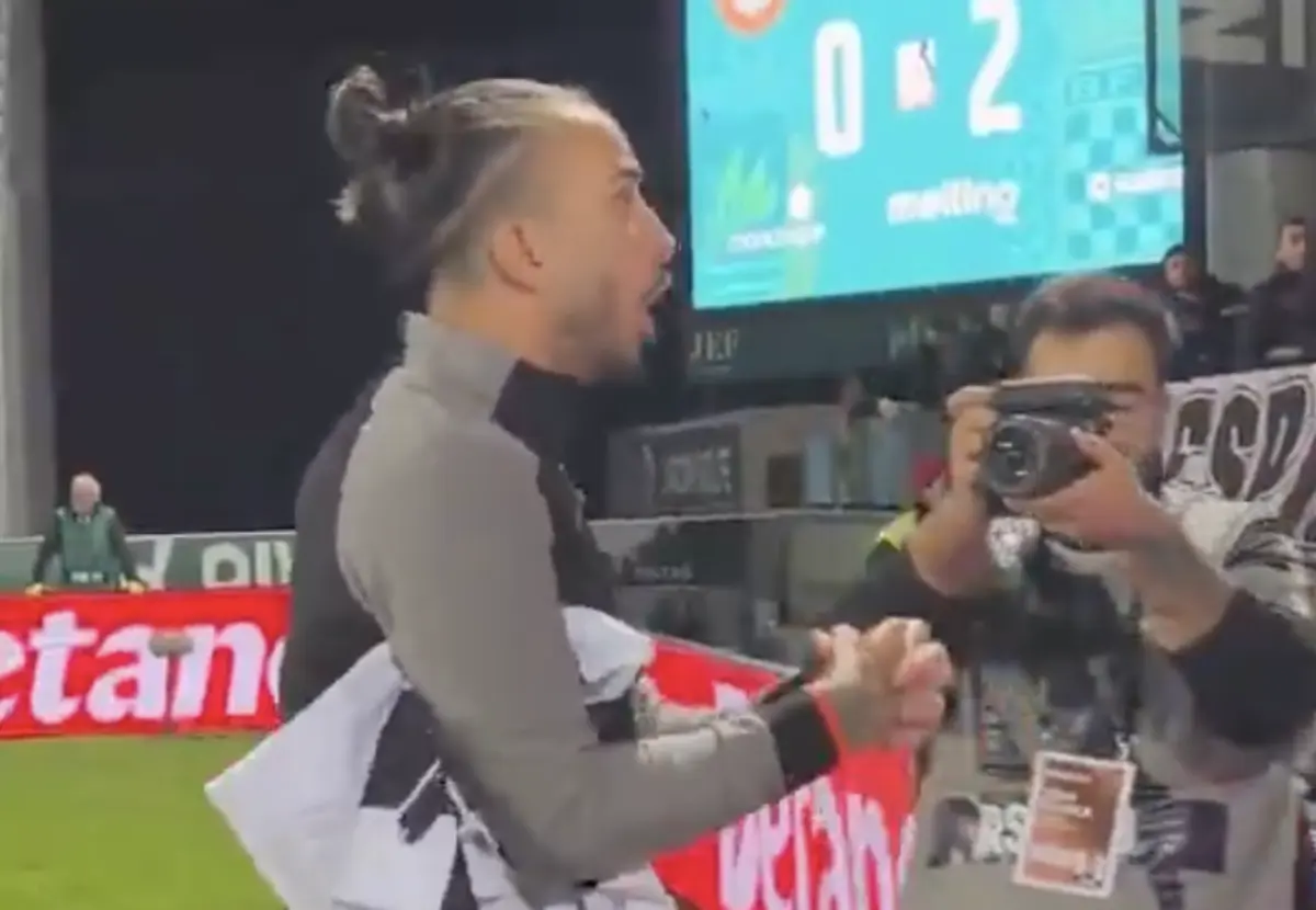 Imagem de contexto do artigo "Juntos": Seba Pérez dirigiu-se aos adeptos do Boavista após triunfo sobre Rio Ave