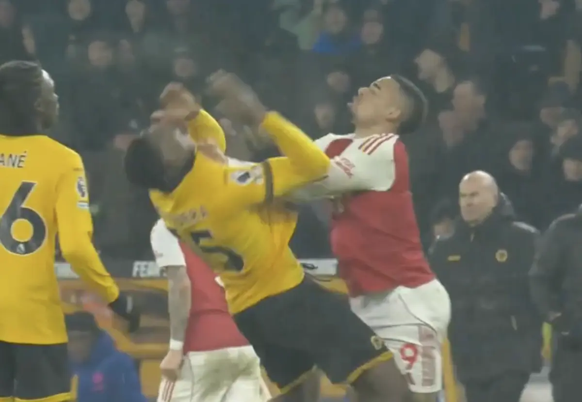 Imagem de contexto do artigo Gabriel Jesus empurrou Mosquera e instalou a confusão após o Wolves-Arsenal