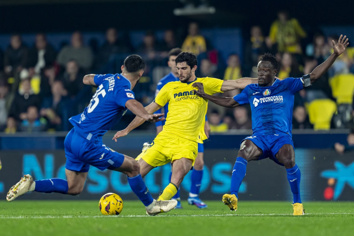 Gonçalo Guedes contra o Getafe (Créditos: Villarreal)