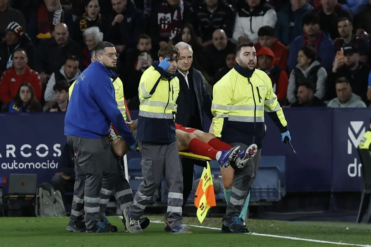 Imagem de contexto do artigo Levante-Atlético de Madrid: Sorloth transportado ao hospital após choque de cabeças
