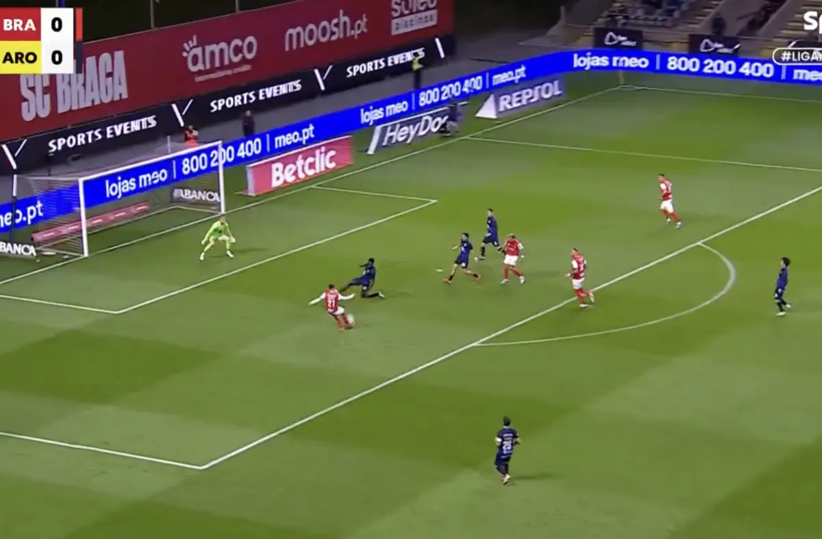 Imagem de contexto do artigo Braga-Arouca: Ricardo Horta abriu o marcador com categoria, Racic dilatou vantagem