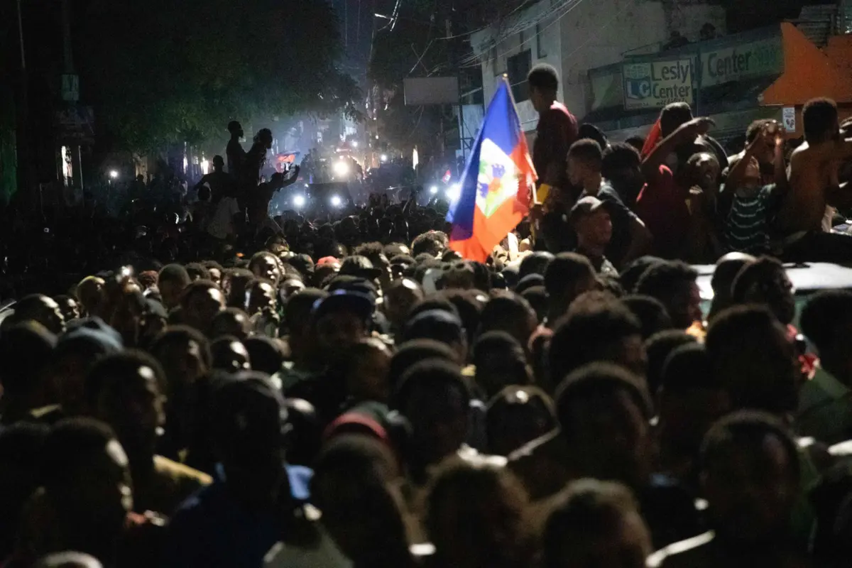 Habitantes do Haiti festejaram o apuramento na rua