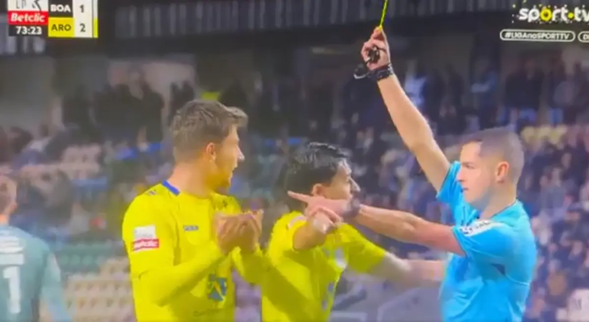 Imagem de contexto do artigo Fontán não viu amarelo pelo festejo, mas por rasteira que o Arouca diz que não aconteceu