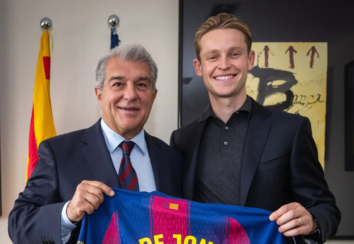 Joan Laporta e Frenkie de Jong