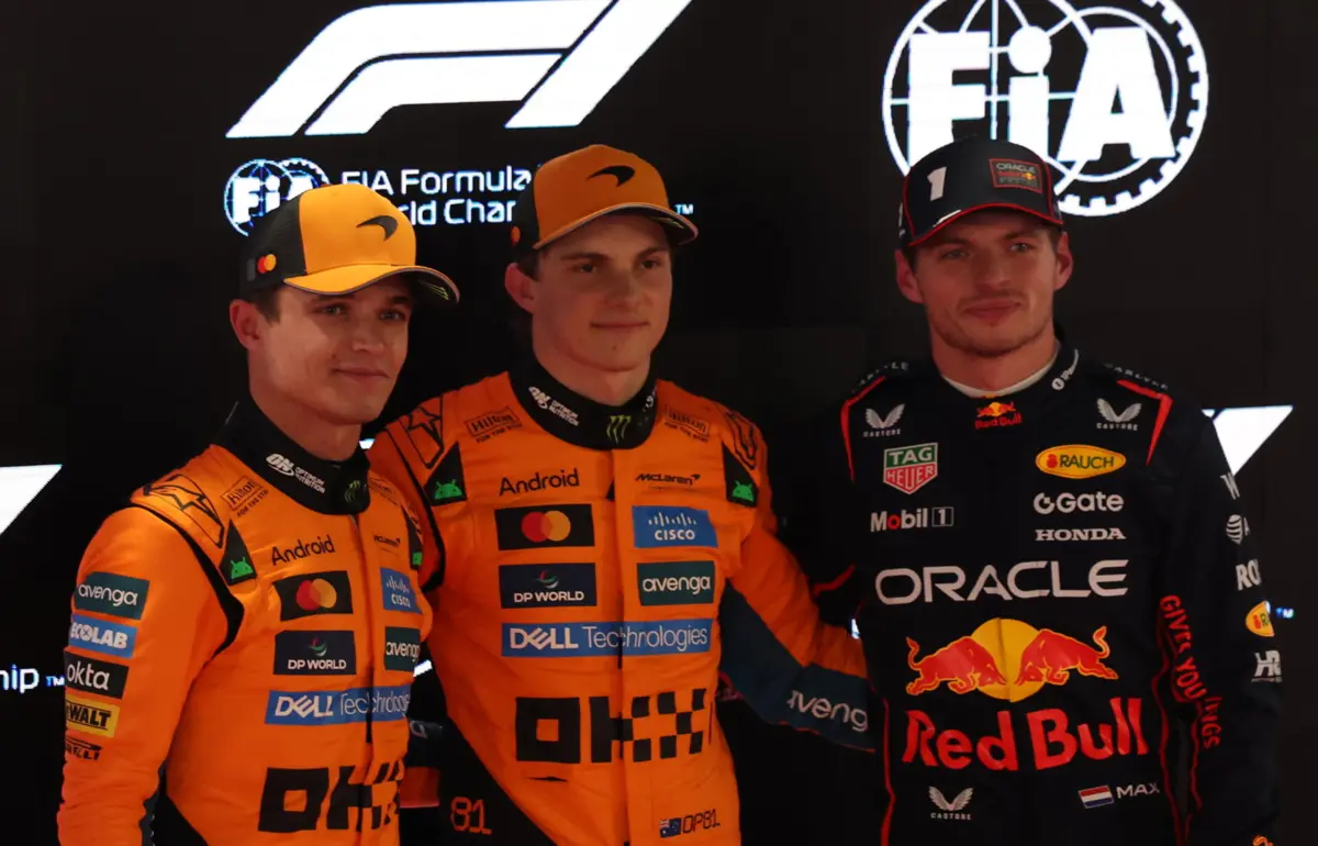 Lando Norris, Oscar Piatri e Max Verstappen