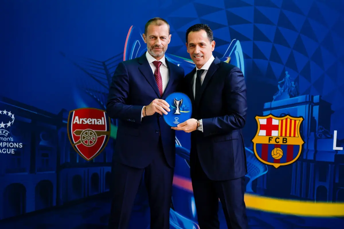 Aleksander Ceferin com Pedro Proença