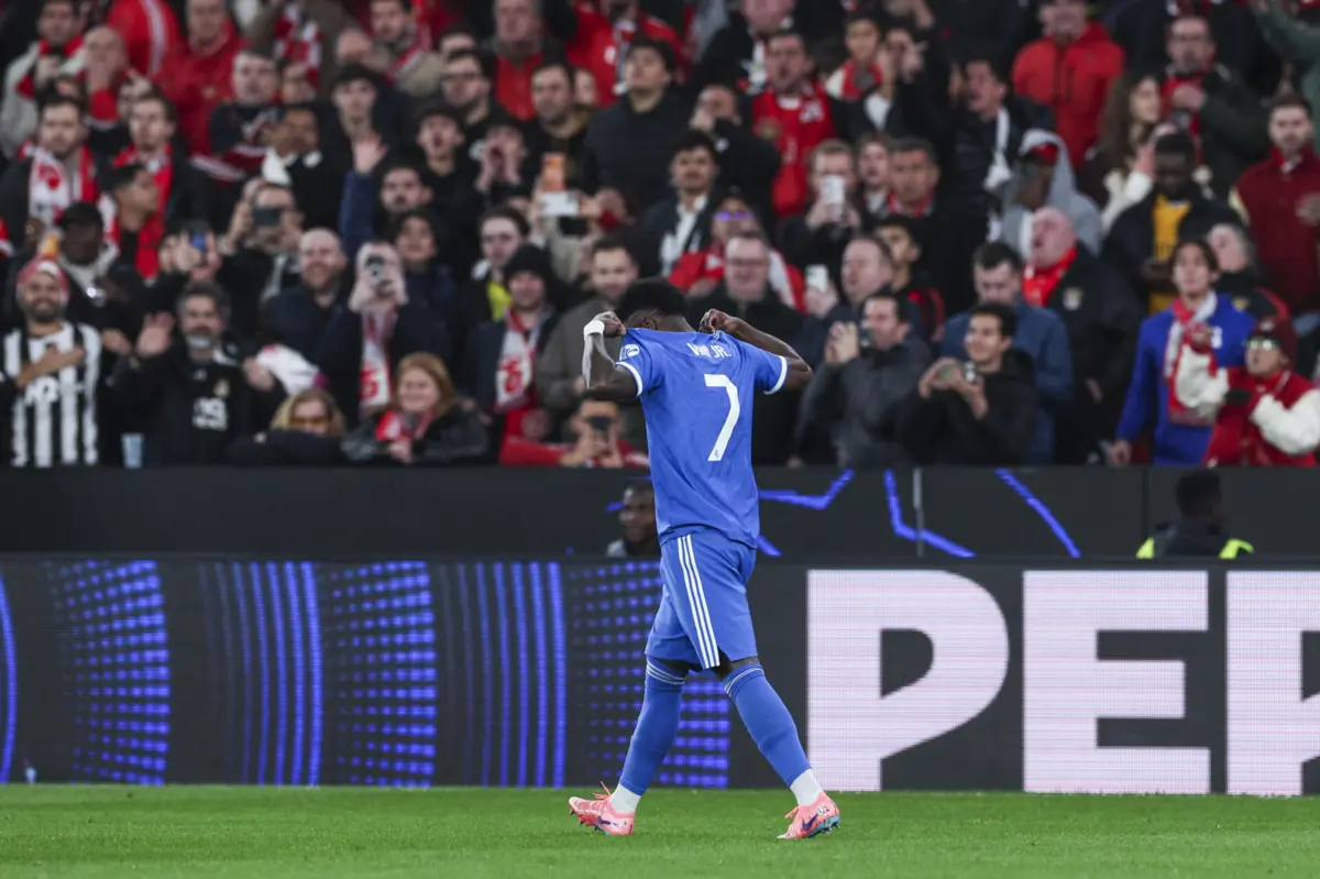 Vinícius Júnior no Benfica-Real Madrid