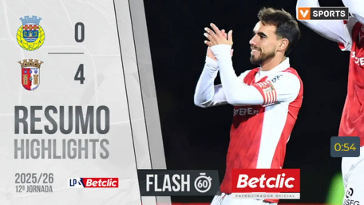 Imagem de contexto do artigo Veja os melhores lances do Arouca-Braga neste resumo