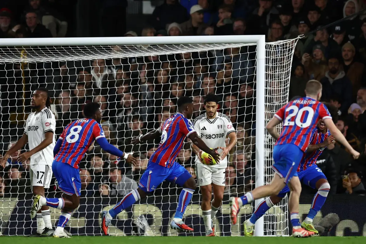 Crystal Palace festeja o golo da vitória
