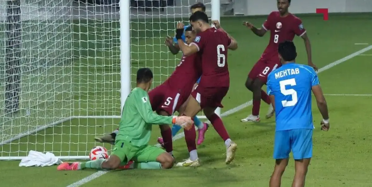 Lance do golo do Catar (créditos: X/Reprodução)