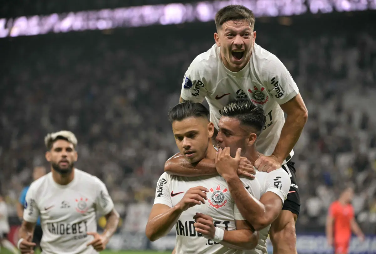 A festa do Corinthians (Créditos: AFP)