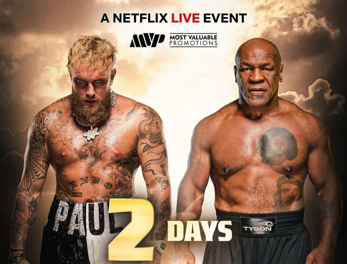 Jake Paul e Mike Tyson (créditos: Instagram)
