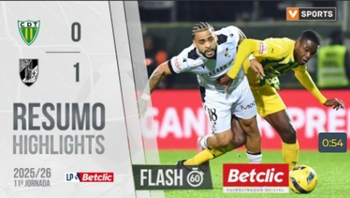 Imagem de contexto do artigo Penálti decidiu o Tondela-V. Guimarães. Assista ao resumo num minuto