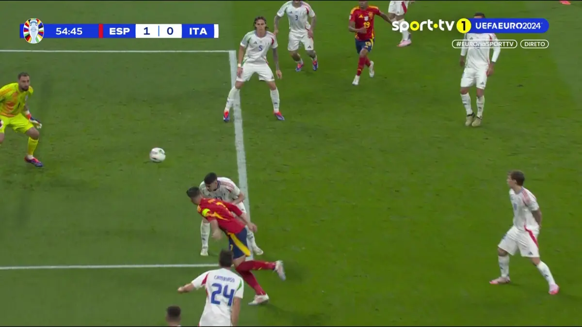 Imagem de contexto do artigo Euro'2024: Espanha adianta-se contra a Itália. Veja o golo