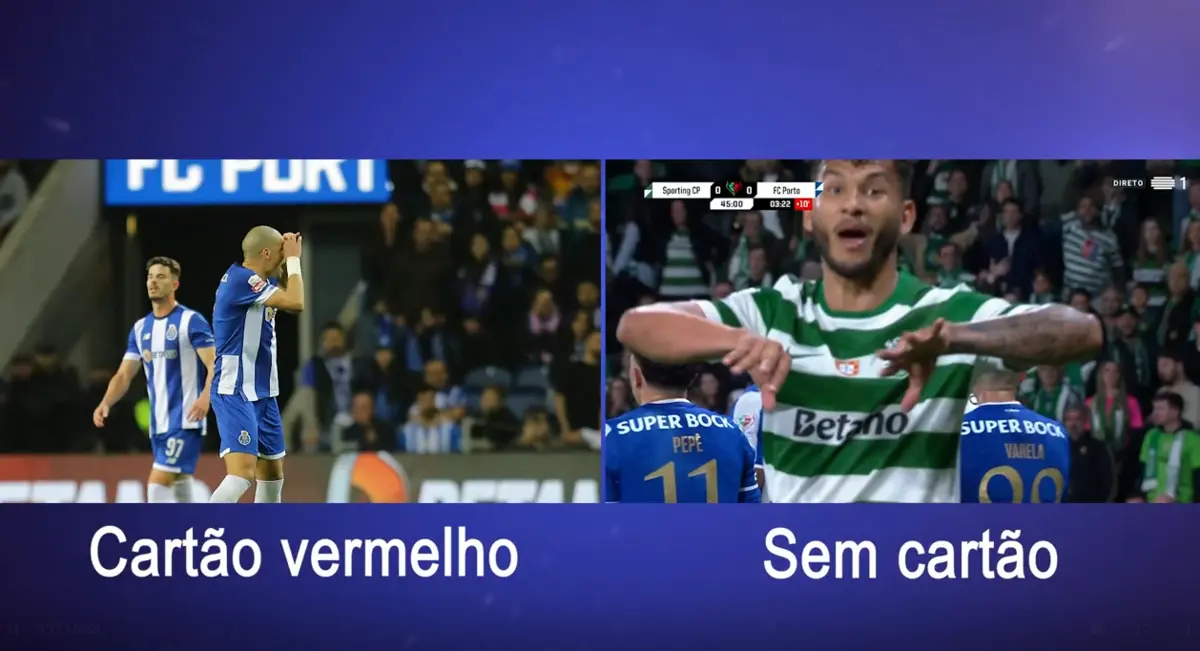 Imagem de contexto do artigo FC Porto lembra os "óculos" de Pepe: "Cor do cartão conforme a camisola"