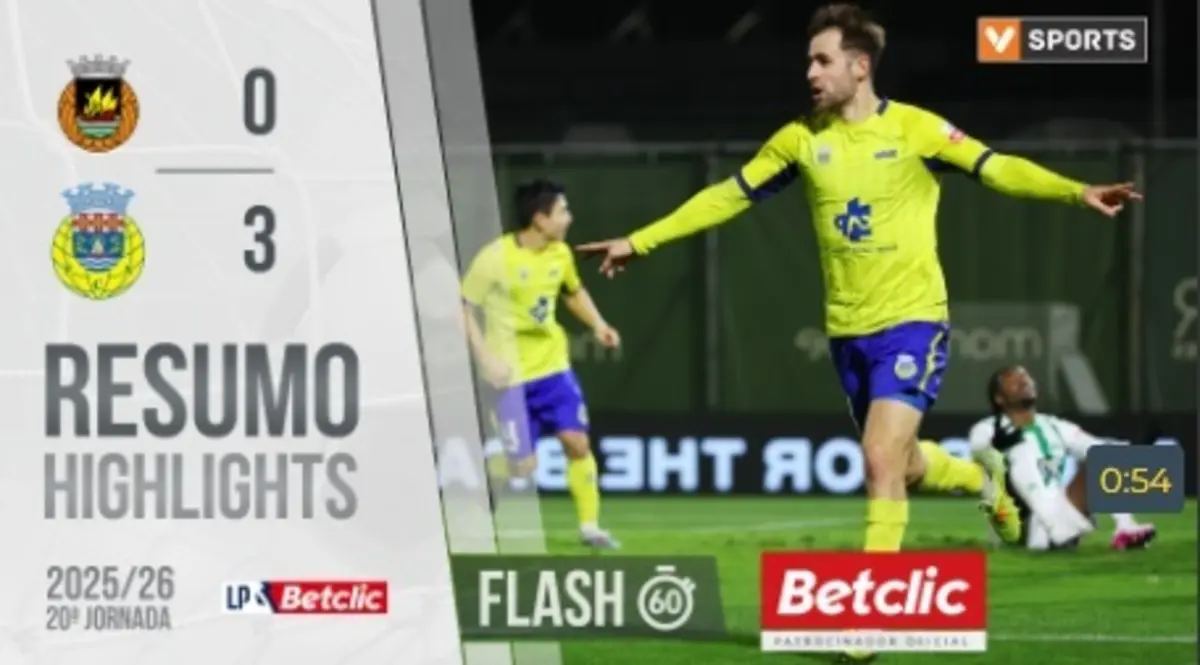 Imagem de contexto do artigo O triunfo do Arouca sobre o Rio Ave num minuto. Confira o resumo