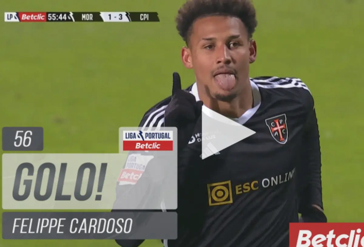 Imagem de contexto do artigo O golo de Felippe Cardoso que fechou as contas do Moreirense-Casa Pia