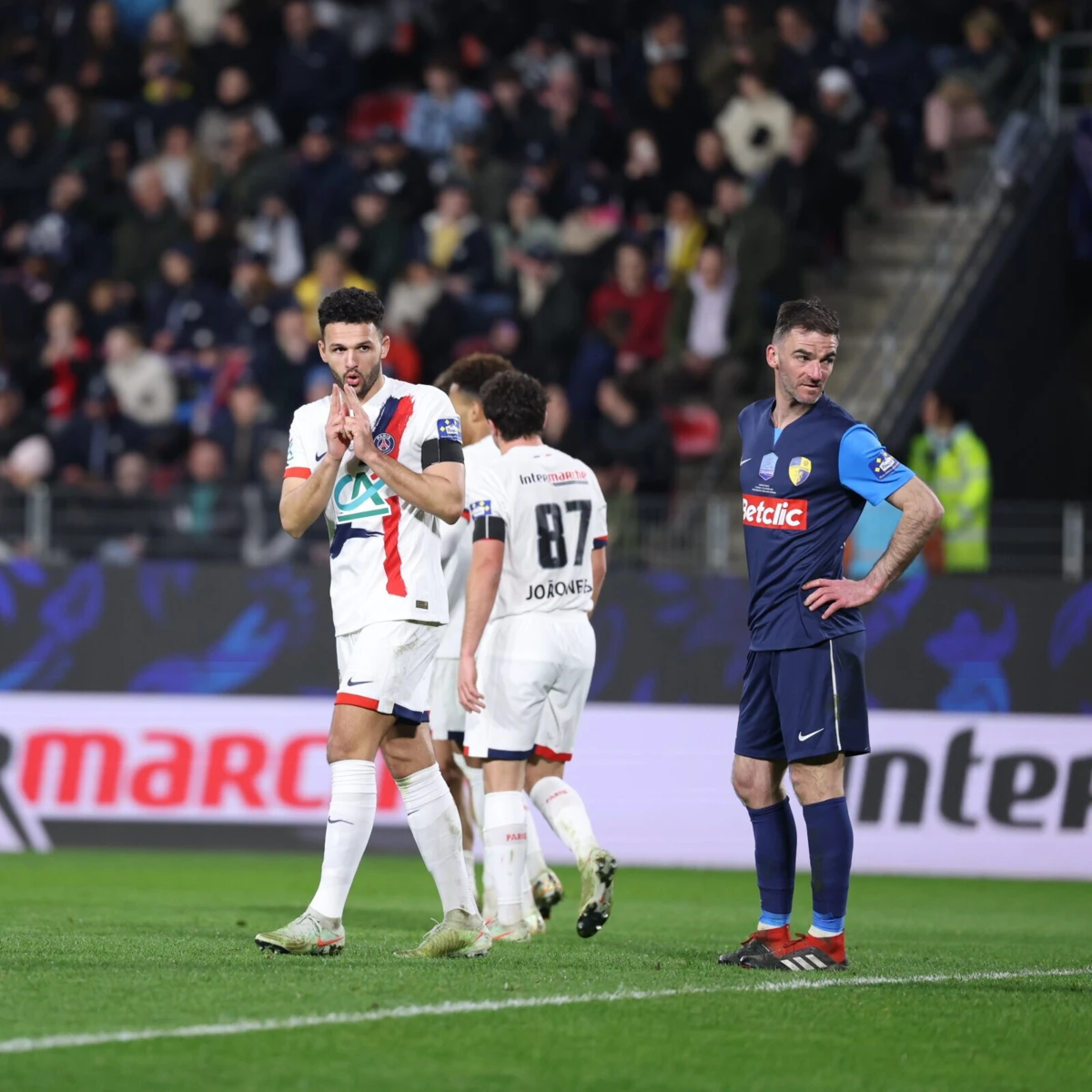 Imagem de contexto do artigo "Hat-trick" de Gonçalo Ramos e golo de João Neves na goleada do PSG na Taça de França