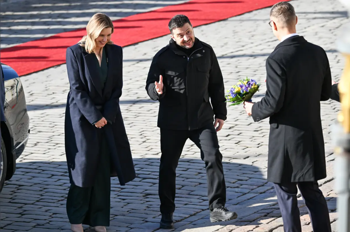 Zelensky de visita à Finlândia (Créditos: EPA)