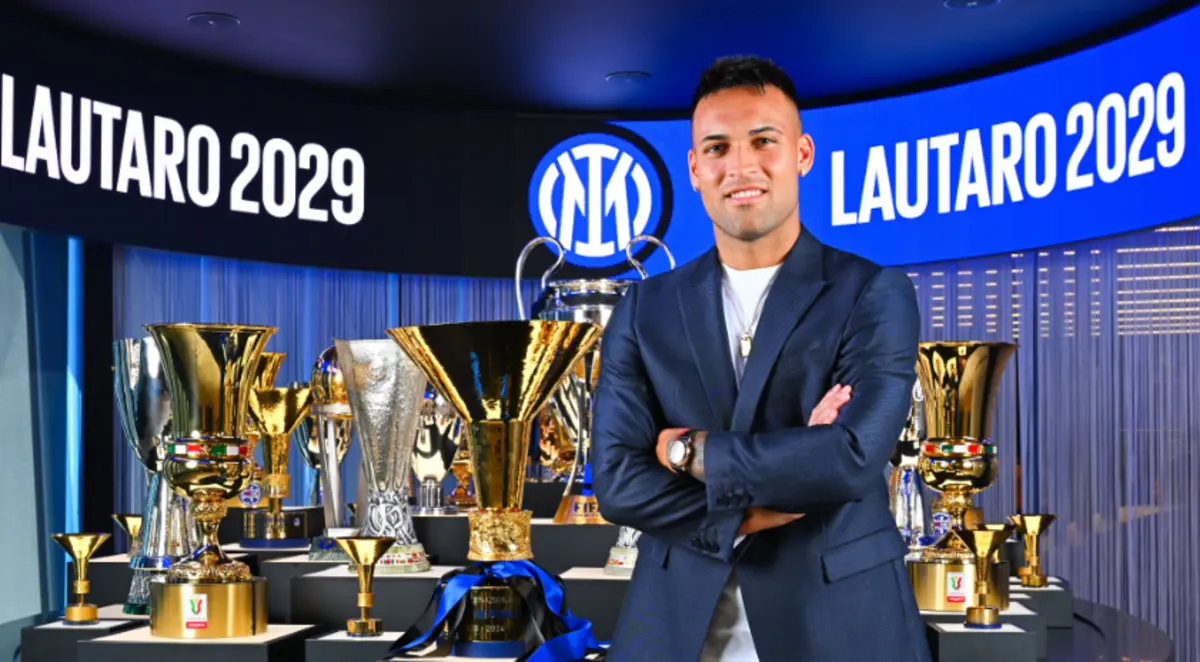 Imagem de contexto do artigo Lautaro Martínez com futuro resolvido: novo contrato até 2029