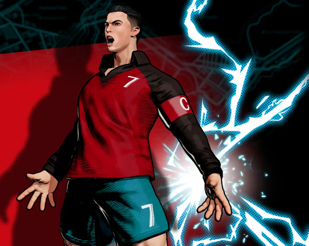 Imagem de contexto do artigo Com a braçadeira e as cores de Portugal: Ronaldo é estrela em videojogo de luta