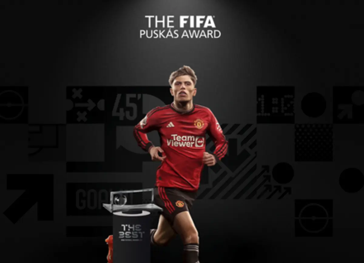 Imagem de contexto do artigo Garnacho, do Manchester United, vence o prémio Puskás. Veja o golo